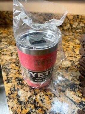 YETI Rambler 16oz Tumbler - Pink with Stainless Trim